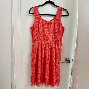 J Crew sundress coral excellent condition.2 side pockets & scalloped bottom edge